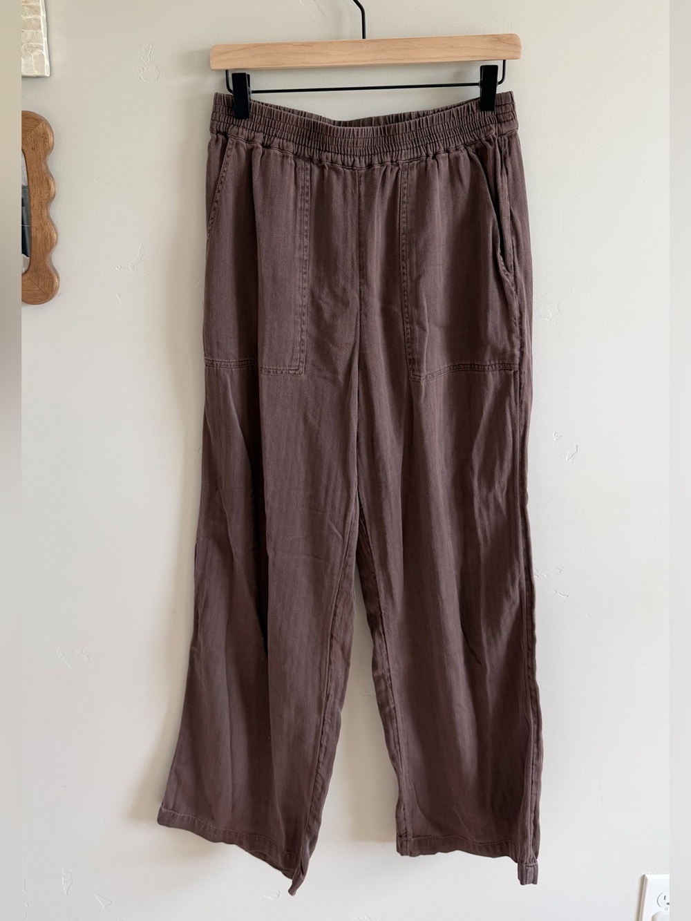 Billabong Wide Leg Pull on Pants in Brown - Picture 4 of 8